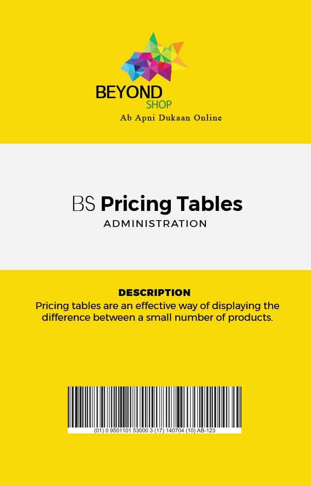 BS-Pricing-Tables